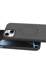 Uray store Apple iPhone 14 Regal Magsafe Standlı Kapak - Titan Gri - Görsel 4