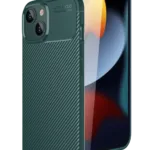 Uray store Apple iPhone 15 Kılıf Auto Focus Karbon Kapak - Yeşil