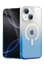 Uray store Apple iPhone 15 Plus Pummel Shiny Magsafe Kapak - Mavi