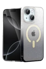 Uray store Apple iPhone 15 Plus Pummel Shiny Magsafe Kapak - Siyah