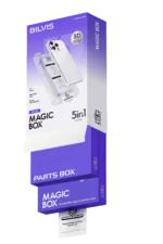 Uray store Apple iPhone 15 Pro Bilvis 5in1 3D Magic Cam Ekran Koruyucu - Siyah - Görsel 2