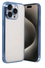 Uray store Apple iPhone 15 Pro Max Razer Lensli Silikon - Açık Mavi