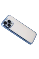 Uray store Apple iPhone 15 Pro Max Razer Lensli Silikon - Açık Mavi - Görsel 4