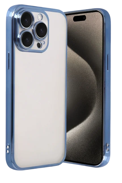 Uray store Apple iPhone 15 Pro Max Razer Lensli Silikon - Açık Mavi