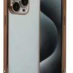 Uray store Apple iPhone 15 Pro Max Razer Lensli Silikon - Çöl Titanyum