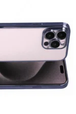 Uray store Apple iPhone 15 Pro Max Razer Lensli Silikon - Lacivert - Görsel 2