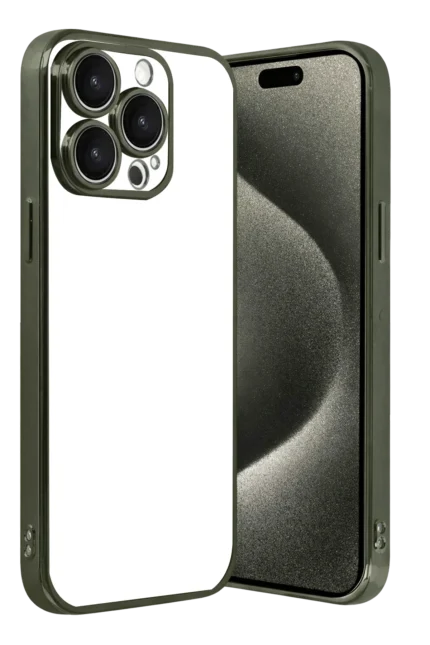 Uray store Apple iPhone 15 Pro Max Razer Lensli Silikon - Yeşil