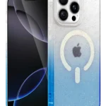 Uray store Apple iPhone 15 Pro Pummel Shiny Magsafe Kapak - Mavi