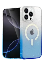 Uray store Apple iPhone 15 Pro Pummel Shiny Magsafe Kapak - Mavi