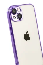 Uray store Apple iPhone 15 Razer Lensli Silikon - Mor - Görsel 3