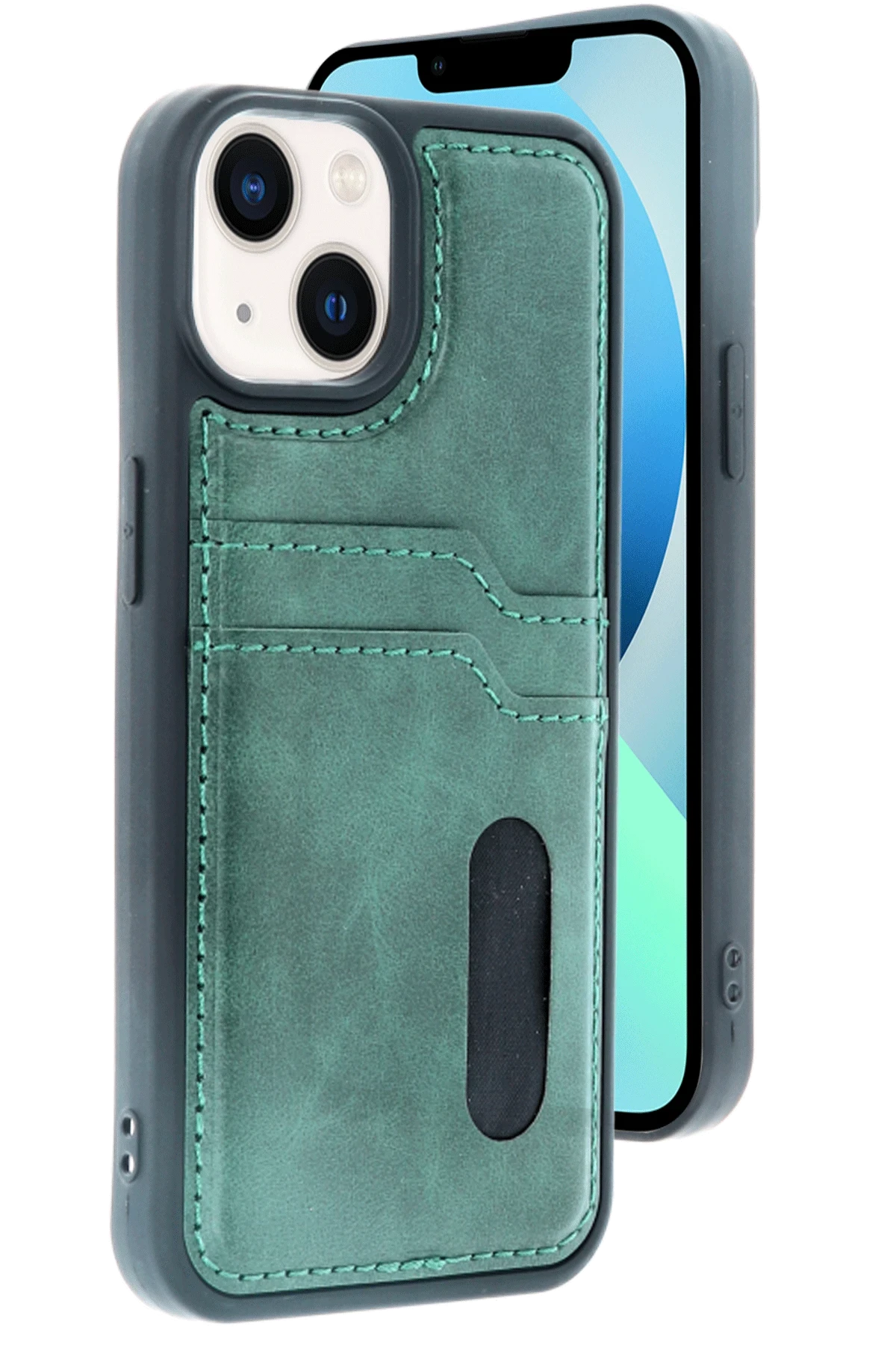 newface-apple-iphone-15-sara-kartvizitli-deri-kilif-yesil-default Uray store Apple iPhone 15 Sara Kartvizitli Deri Kılıf - Yeşil - Görsel 1
