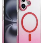 Uray store Apple iPhone 16 Glossy Magsafe Kapak - Pembe