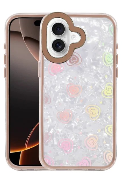 Uray store Apple iPhone 16 Lumi Desenli Kapak - Çöl Titanyum