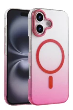 Uray store Apple iPhone 16 Plus Glossy Magsafe Kapak - Pembe