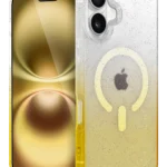 Uray store Apple iPhone 16 Plus Pummel Shiny Magsafe Kapak - Gold