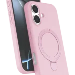 Uray store Apple iPhone 16 Plus Regal Magsafe Standlı Kapak - Açık Pembe