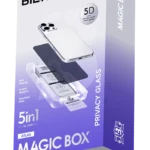 Uray store Apple iPhone 16 Pro Bilvis 5in1 5D Magic Hayalet Cam Ekran Koruyucu - Siyah