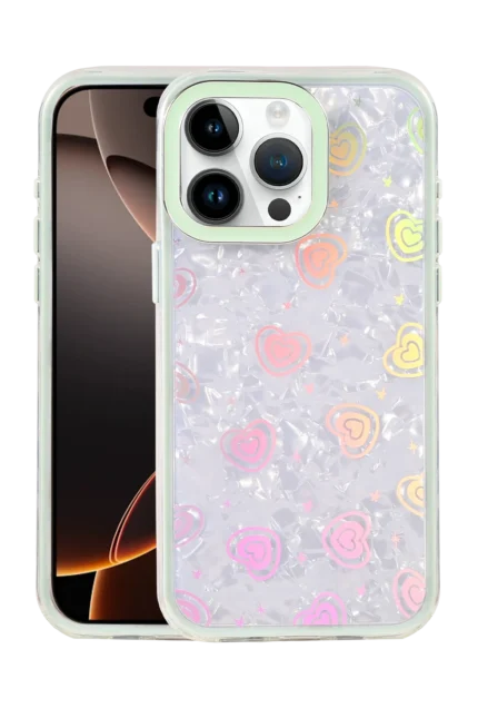 Uray store Apple iPhone 16 Pro Lumi Desenli Kapak - Yeşil