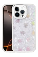 Uray store Apple iPhone 16 Pro Lumi Desenli Kapak - Beyaz