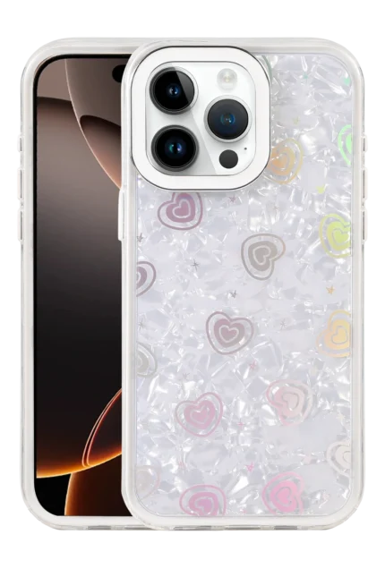 Uray store Apple iPhone 16 Pro Lumi Desenli Kapak - Beyaz