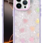 Uray store Apple iPhone 16 Pro Lumi Desenli Kapak - Mor