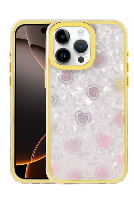 Uray store Apple iPhone 16 Pro Lumi Desenli Kapak - Sarı