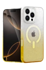 Uray store Apple iPhone 16 Pro Max Pummel Shiny Magsafe Kapak - Gold