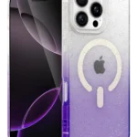 Uray store Apple iPhone 16 Pro Max Pummel Shiny Magsafe Kapak - Mor