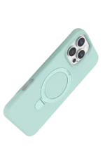 Uray store Apple iPhone 16 Pro Max Regal Magsafe Standlı Kapak - Su Yeşili - Görsel 3