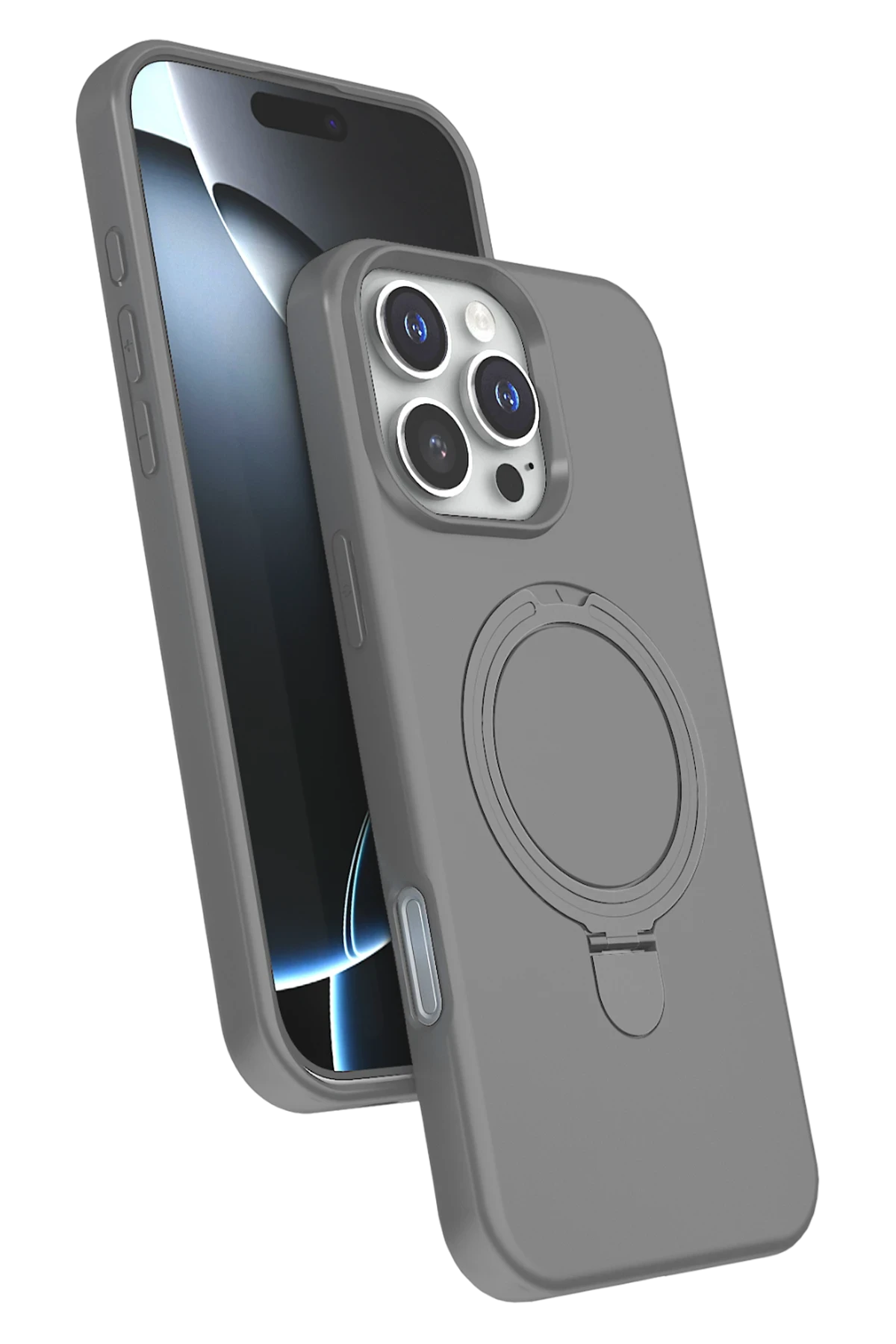 newface-apple-iphone-16-pro-max-regal-magsafe-standli-kapak-titan-gri-default Uray store Apple iPhone 16 Pro Max Regal Magsafe Standlı Kapak - Titan Gri - Görsel 1
