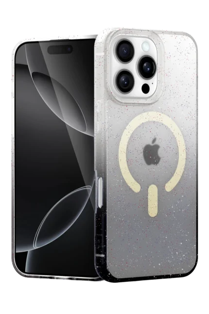 Uray store Apple iPhone 16 Pro Pummel Shiny Magsafe Kapak - Siyah