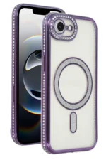 Uray store Apple iPhone 16E Joke Simli Magneticsafe Kılıf - Derin Mor
