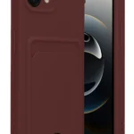 Uray store Apple iPhone 16E Kelvin Kartvizitli Silikon - Bordo