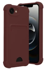 Uray store Apple iPhone 16E Kelvin Kartvizitli Silikon - Bordo