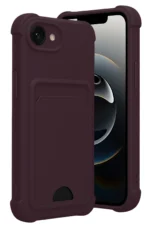 Uray store Apple iPhone 16E Kelvin Kartvizitli Silikon - Derin Mor
