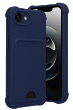 Uray store Apple iPhone 16E Kelvin Kartvizitli Silikon - Lacivert