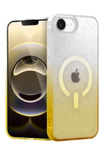 Uray store Apple iPhone 16E Pummel Shiny Magsafe Kapak - Gold
