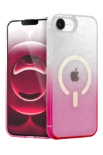 Uray store Apple iPhone 16E Pummel Shiny Magsafe Kapak - Pembe