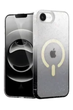 Uray store Apple iPhone 16E Pummel Shiny Magsafe Kapak - Siyah