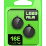 Uray store Apple iPhone 16E Raze Metal Kamera Lens - Siyah