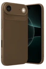 Uray store Apple iPhone 17 Air Auto Focus Karbon Kapak - Kahverengi