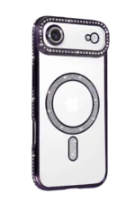 Uray store Apple iPhone 17 Air Joke Simli Magneticsafe Kılıf - Derin Mor - Görsel 2