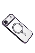 Uray store Apple iPhone 17 Air Joke Simli Magneticsafe Kılıf - Derin Mor - Görsel 3