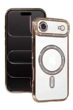 Uray store Apple iPhone 17 Air Joke Simli Magneticsafe Kılıf - Gold