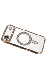 Uray store Apple iPhone 17 Air Joke Simli Magneticsafe Kılıf - Gold - Görsel 3