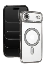 Uray store Apple iPhone 17 Air Joke Simli Magneticsafe Kılıf - Gümüş