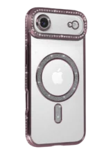 Uray store Apple iPhone 17 Air Joke Simli Magneticsafe Kılıf - Pembe - Görsel 2