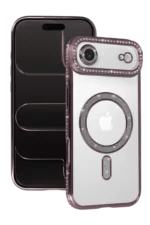 Uray store Apple iPhone 17 Air Joke Simli Magneticsafe Kılıf - Pembe