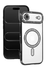 Uray store Apple iPhone 17 Air Joke Simli Magneticsafe Kılıf - Siyah