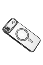 Uray store Apple iPhone 17 Air Joke Simli Magneticsafe Kılıf - Siyah - Görsel 3